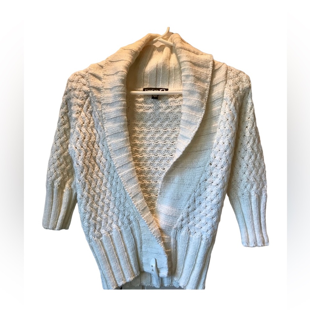 NWOT! White Bebe cardigan